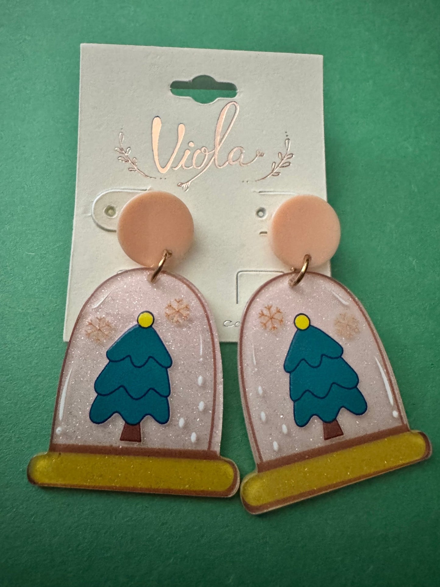Snow globe earrings