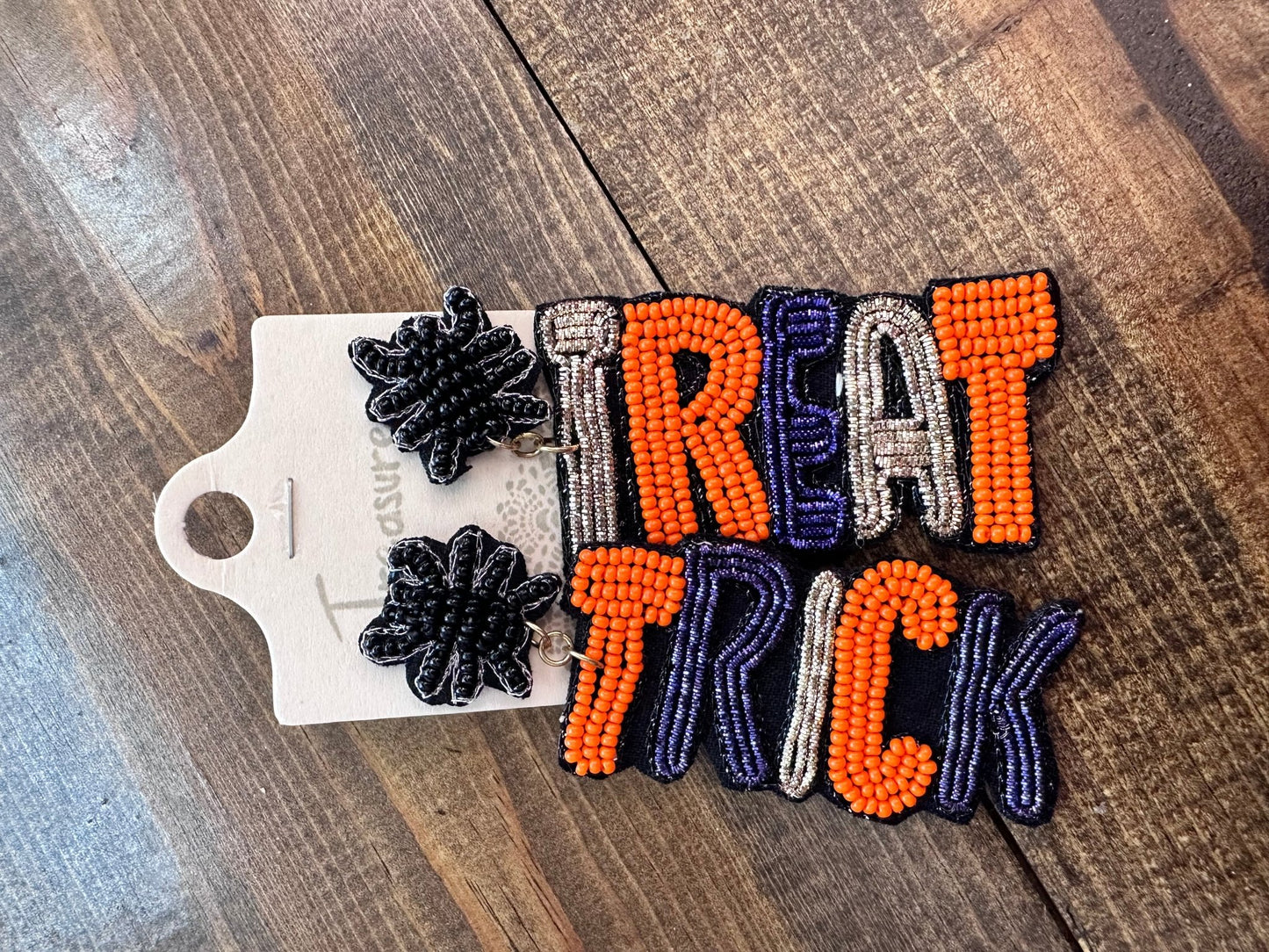 Silver Trick or treat earrings