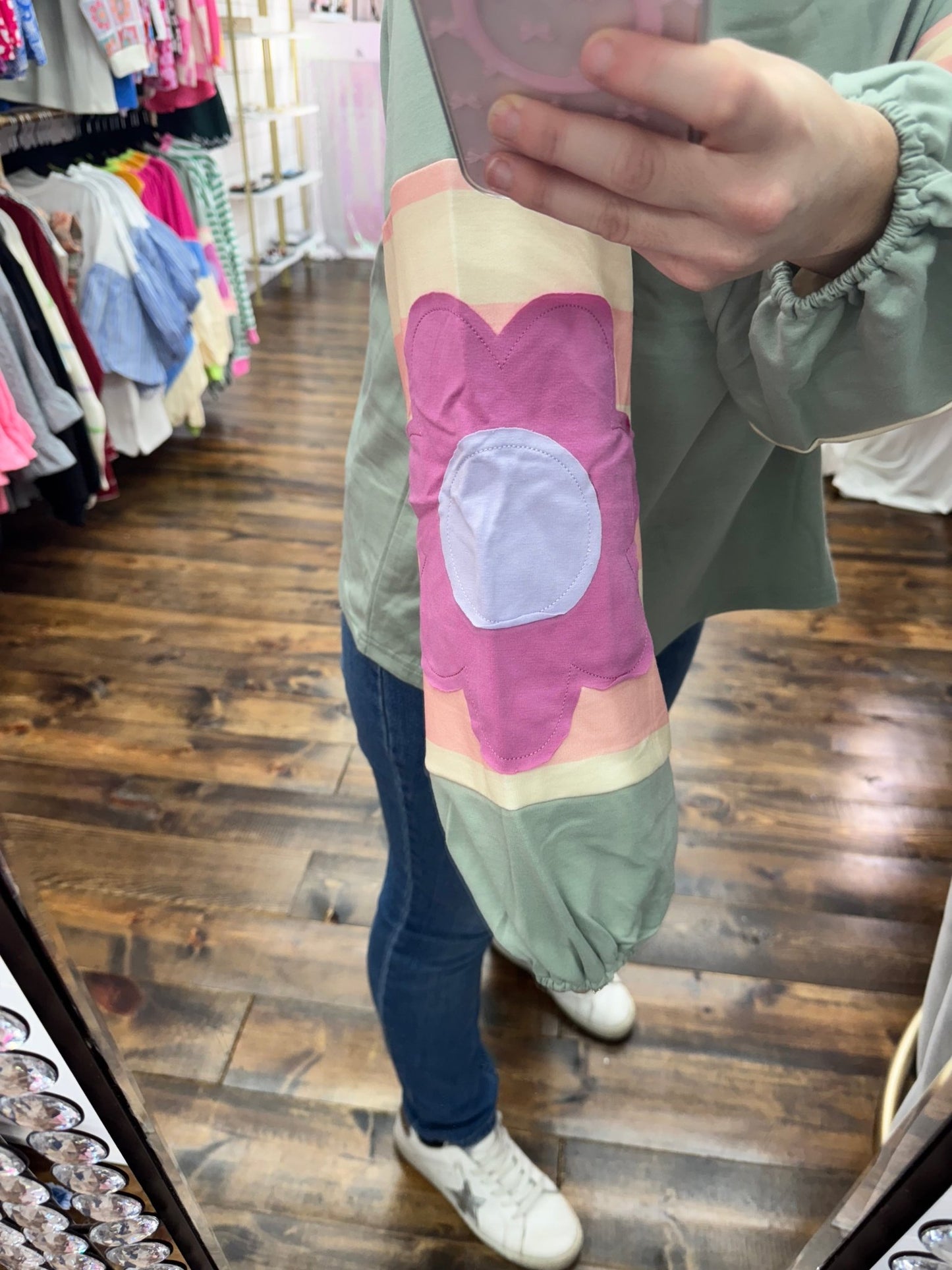 Flower patch sleeve