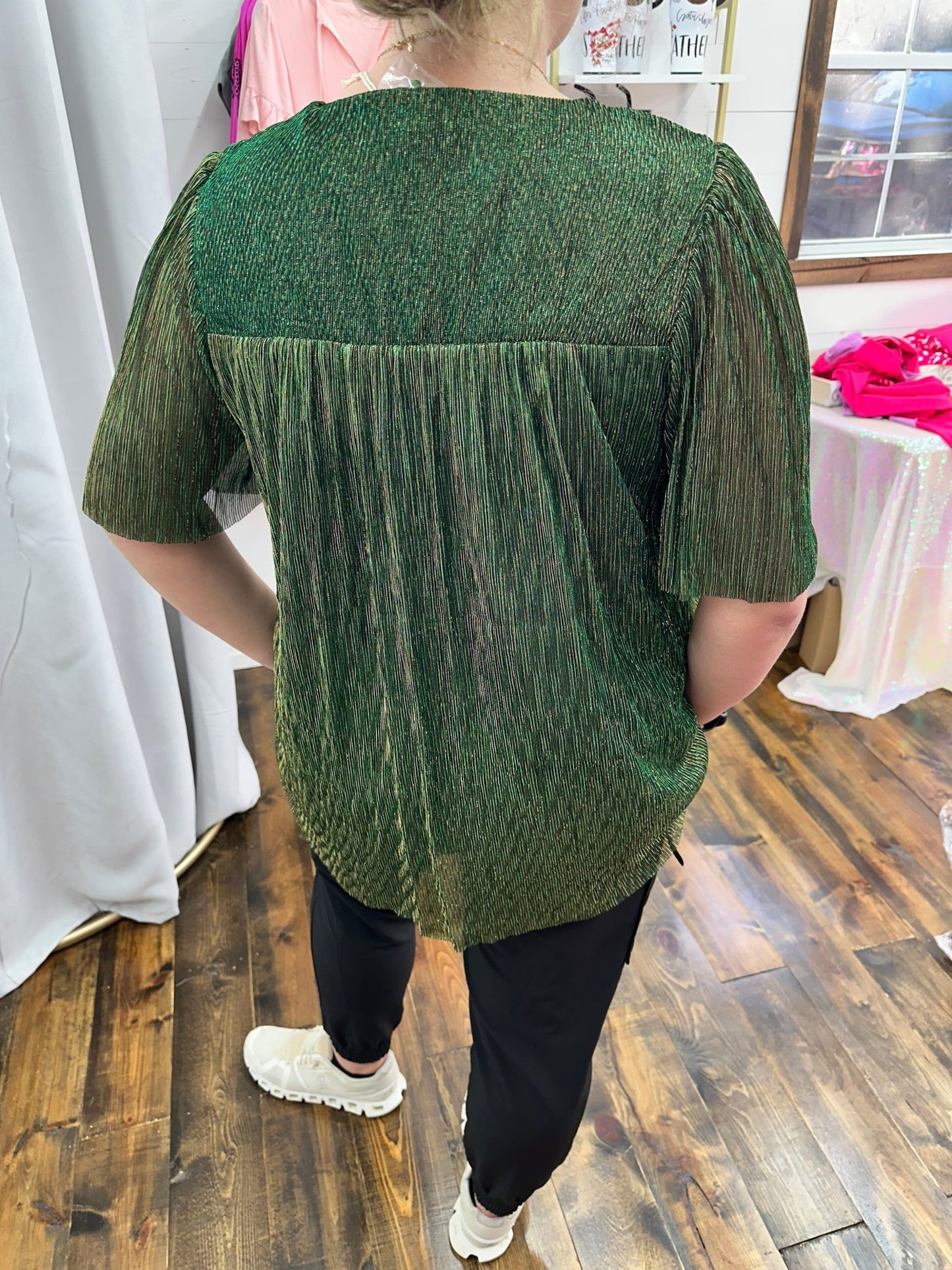 Shimmer Shine Hunter Green Top