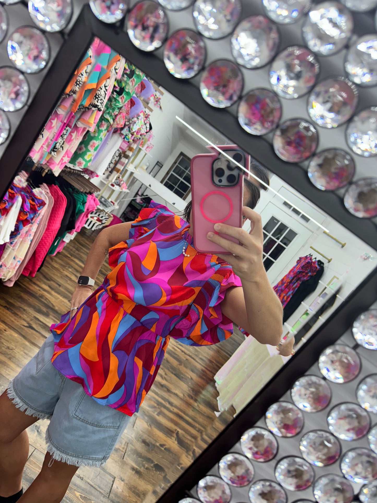 retro swirl top
