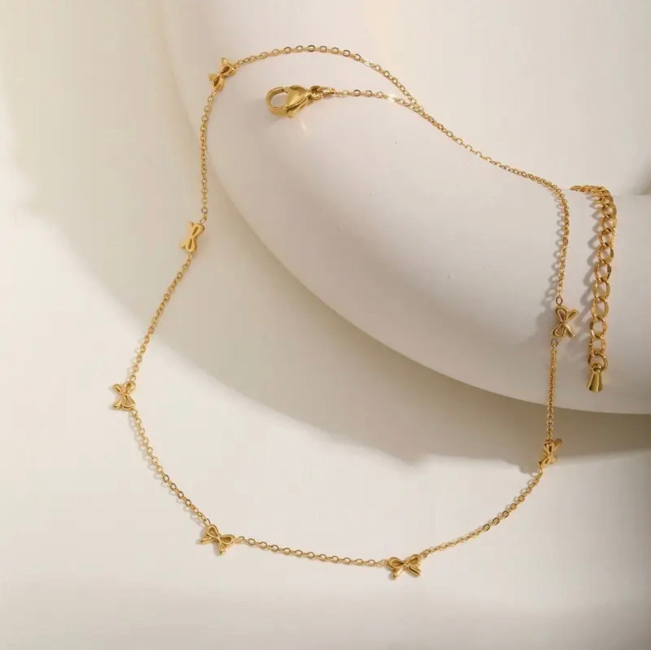 Tarnish Free Bow Necklace