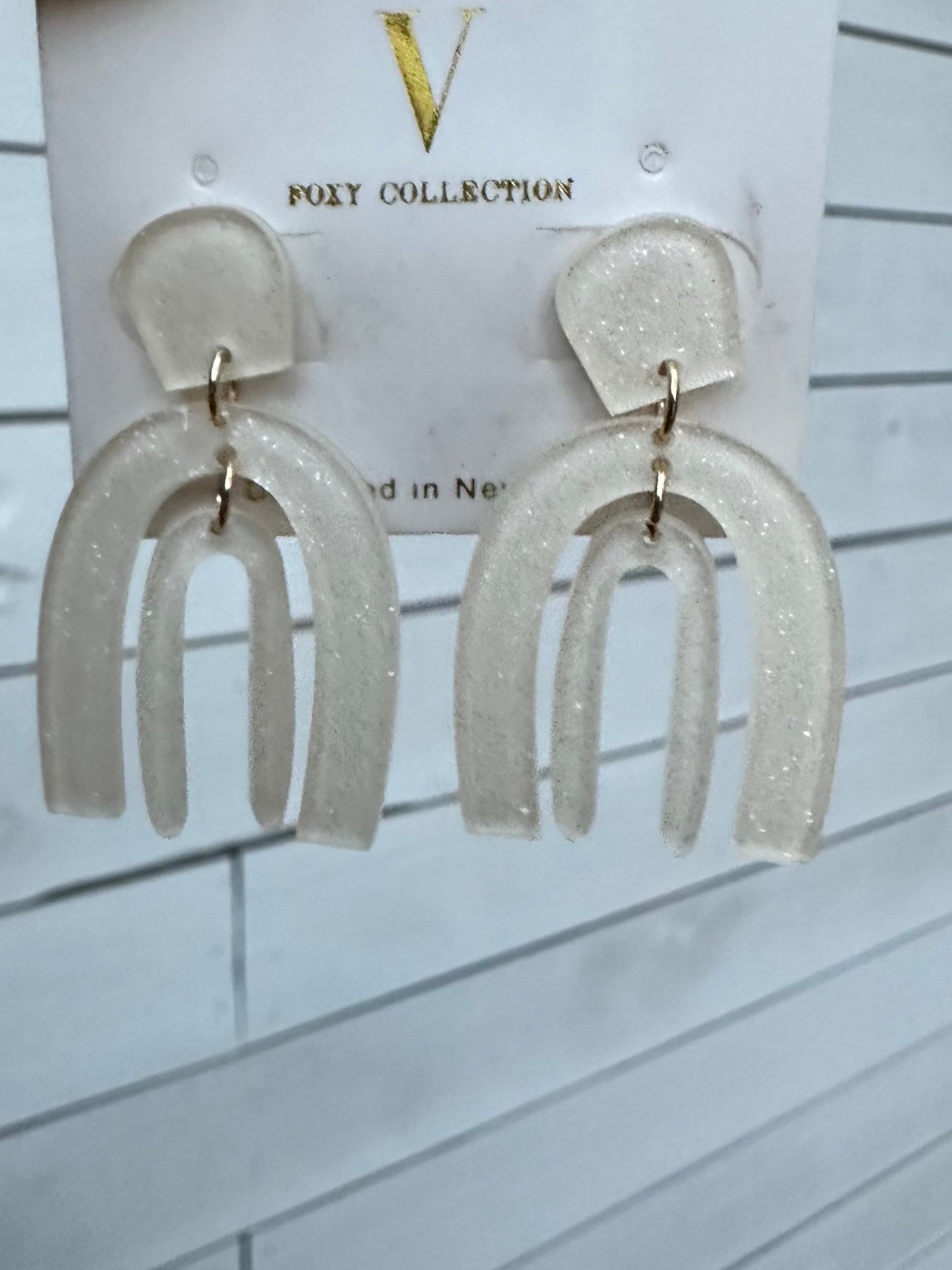 Glitter Arch Earrings