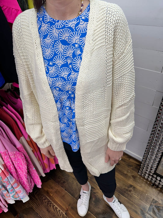 Checkered Crochet Cardigan
