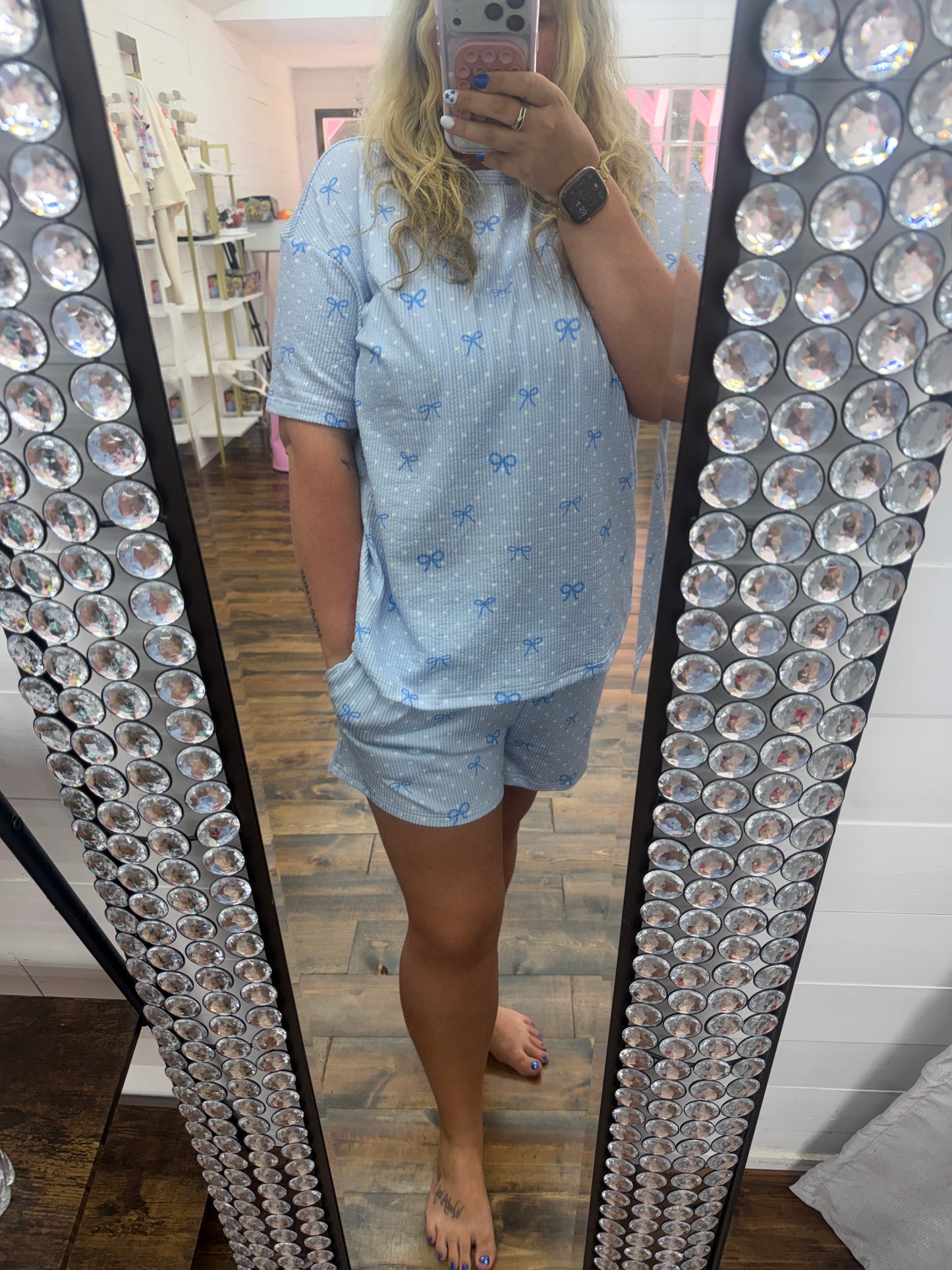 Blue Bow set