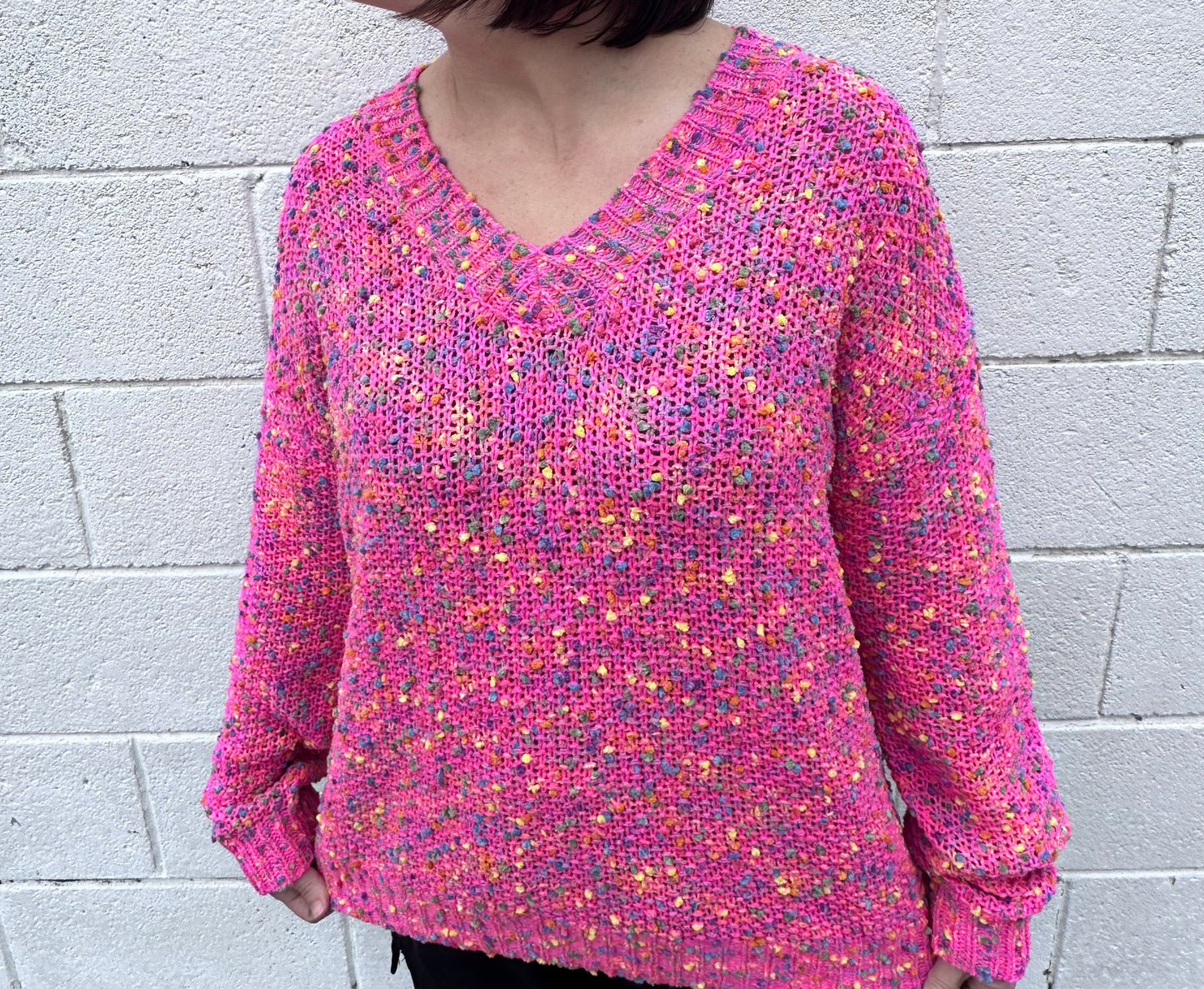 Pink Confetti Sweater