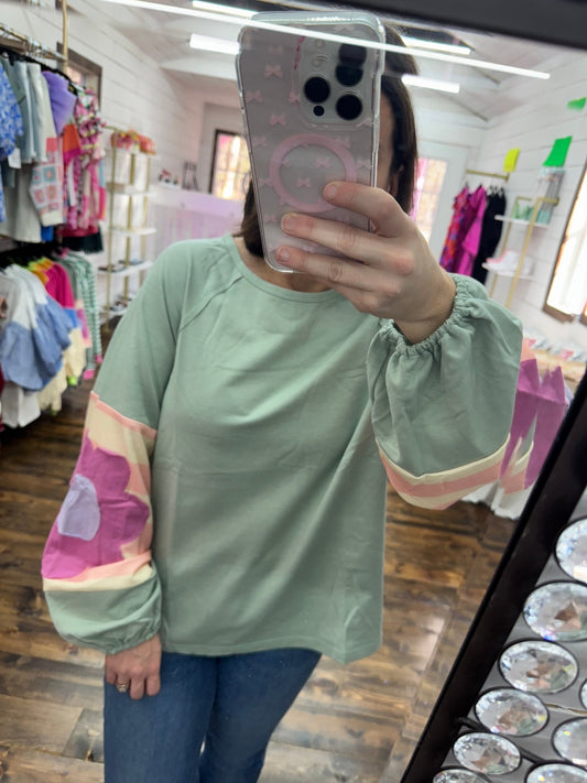 Flower patch sleeve