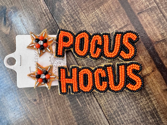 Orange Hocus Pocus earrings