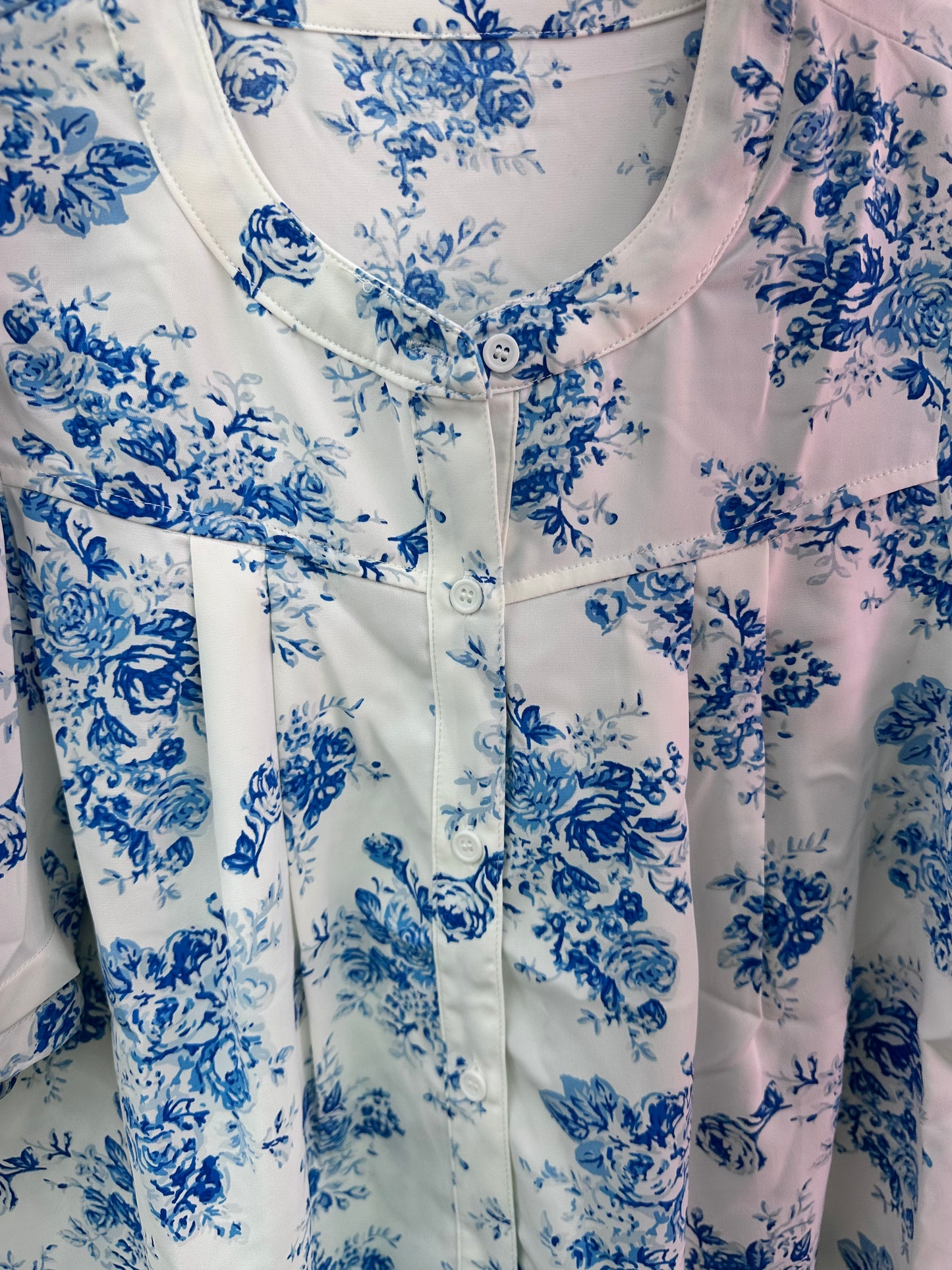 Baby Shower Blues Pleated top