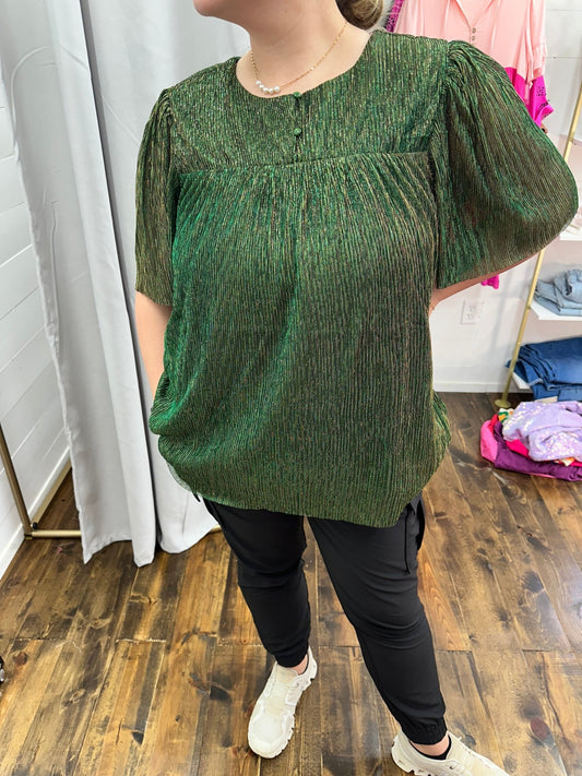 Shimmer Shine Hunter Green Top