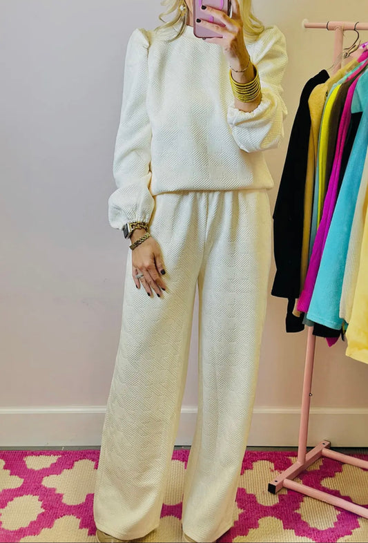 Long Sleeve Set- Beige