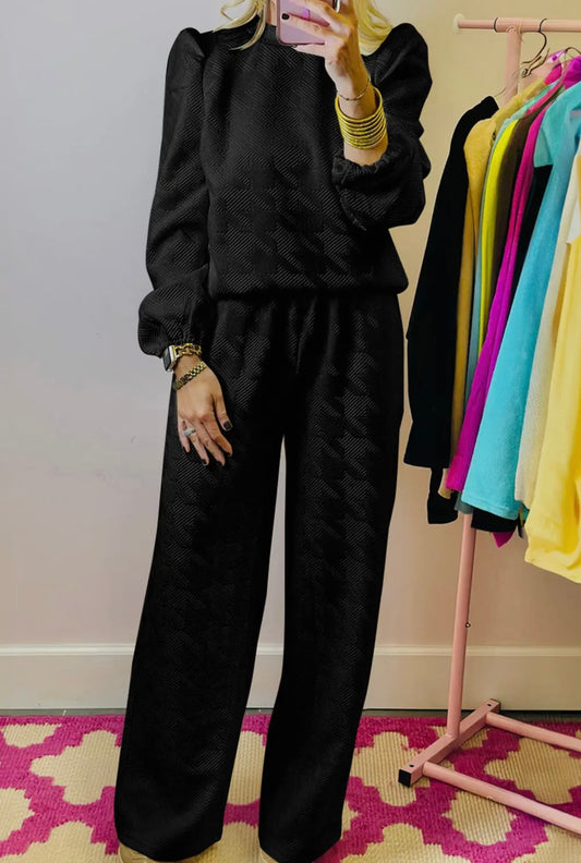 Long Sleeve Set- Black