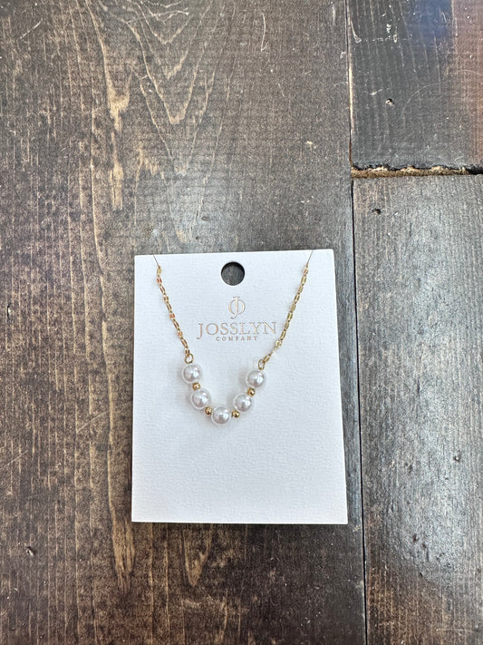 Tarnish free gold and pearl necklace