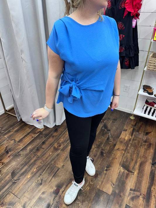Tie Waist Top-Plus