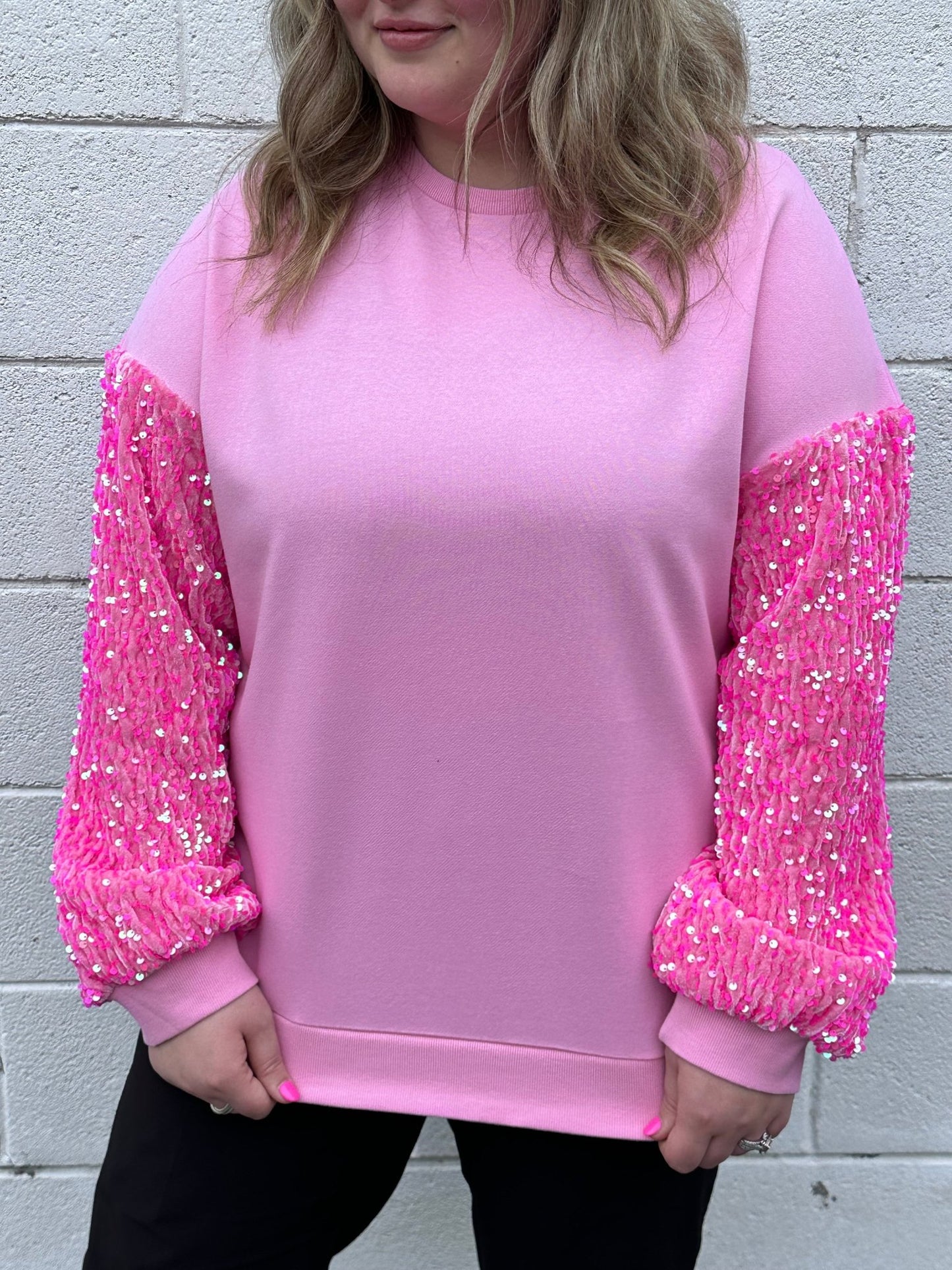 Pretty in Pink Sparkle Sweatshirt