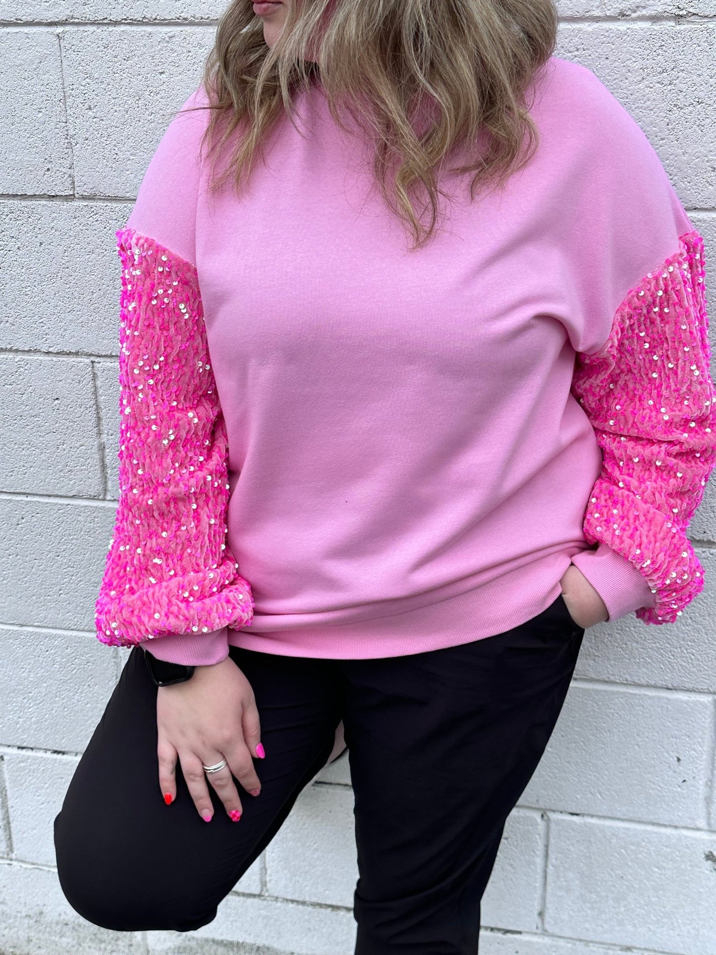 Pretty in Pink Sparkle Sweatshirt